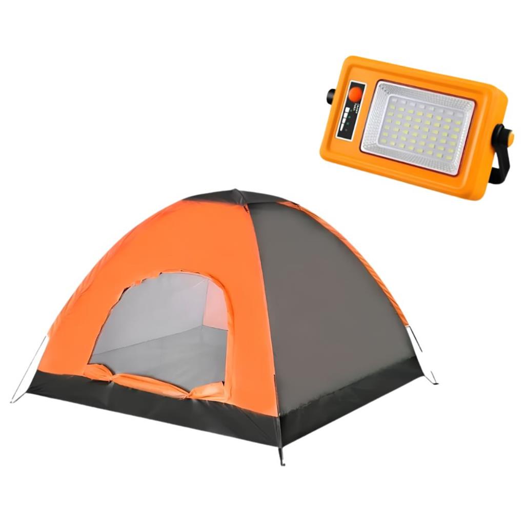 CARPA 4 PERSONAS DEUTECH 2X2X1.3 + LAMPARA LED POWER BANK