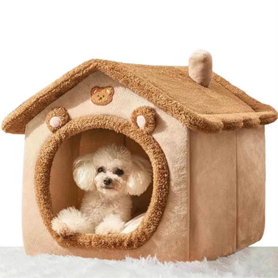 CAMA CUCHA CERRADA DEUTECH FORMA CASA PARA MASCOTAS PEQUEÑAS (PERRO - GATO)