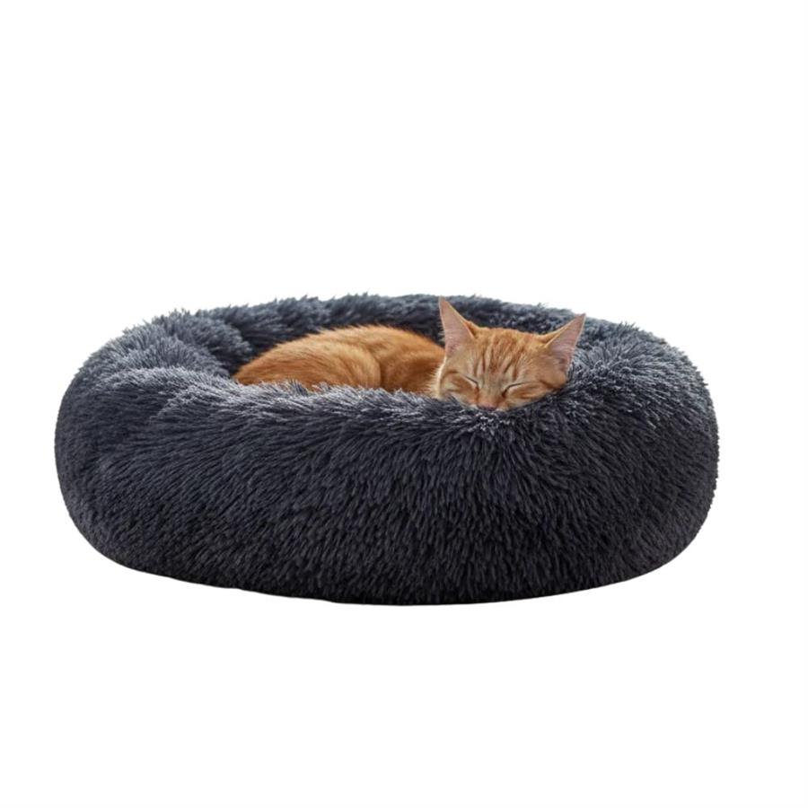 Cama Cucha Nido Deutech Para Perros Y Gatos DIametro 100Cm Gris Oscuro