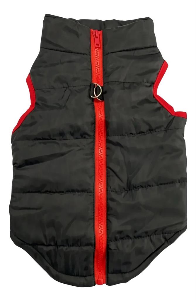 ROPA ABRIGO DEUTECH CHALECO PARA PERROS L NEGRO Y ROJO