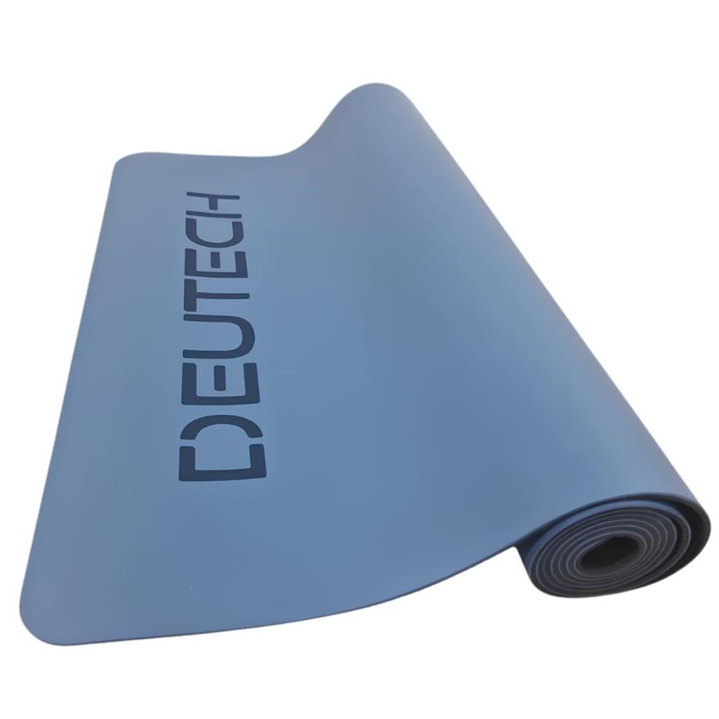 Colchoneta Caucho Mat Pro NBR Fitness Color Azul Con Correa183x68x0.4Cm