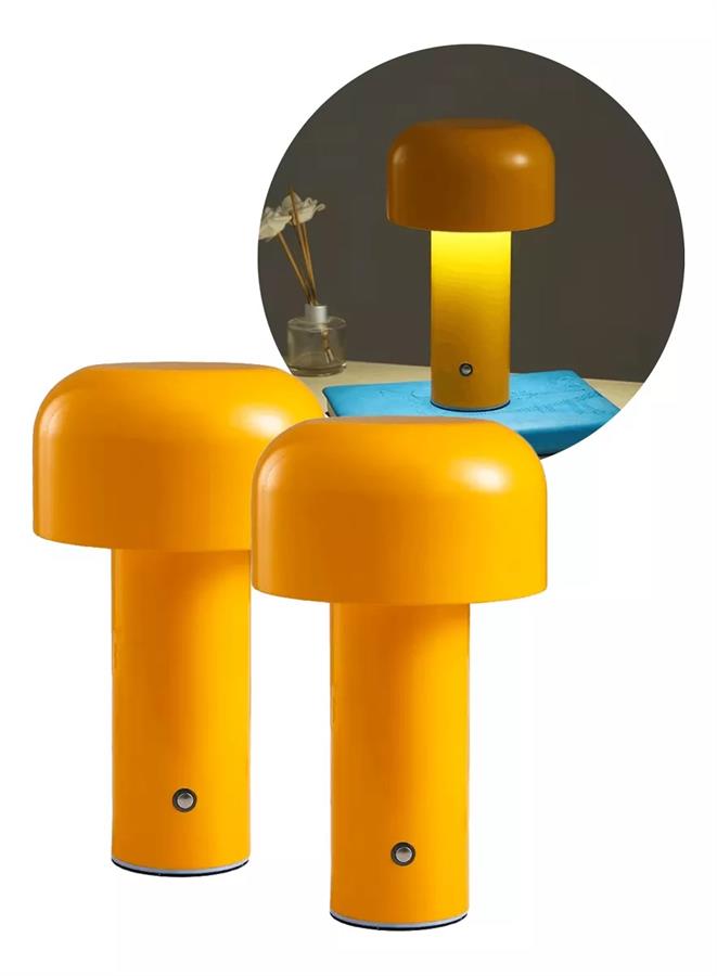 LAMPARA VELADOR 249567 HONGO USB AMARILLO KIT X2