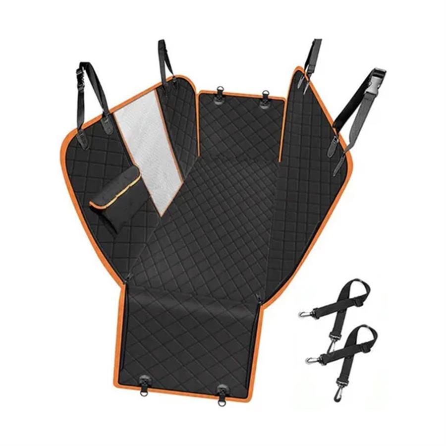 Funda Protectora Asiento Trasero Auto Deutech Negro/Naranja