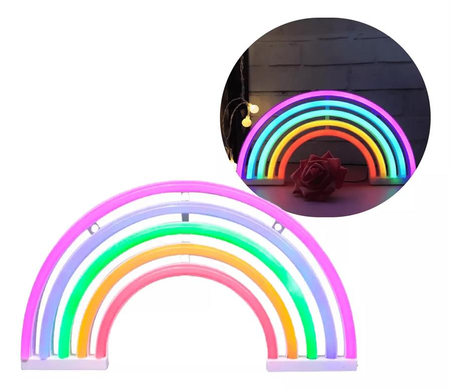 LAMPARA DE PARED 9180B-CH ARCOIRIS USB BLANCA