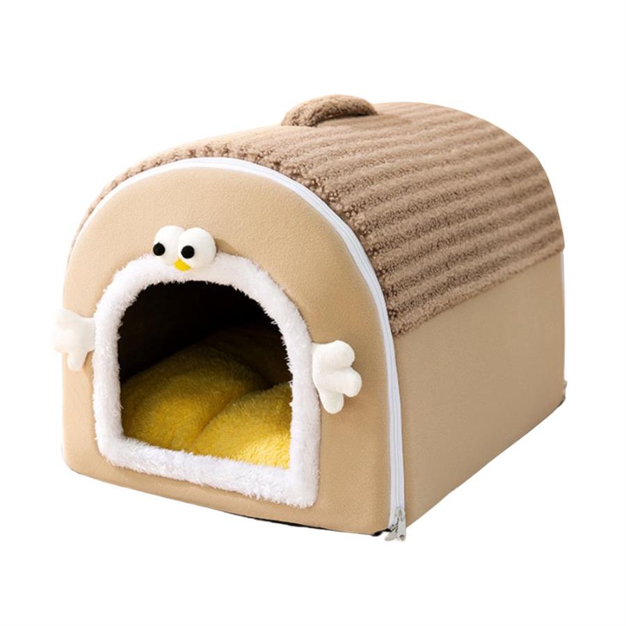 Cama Cucha Cerrada Deutech Ojitos XXXL 100x70x60Cm Marrón