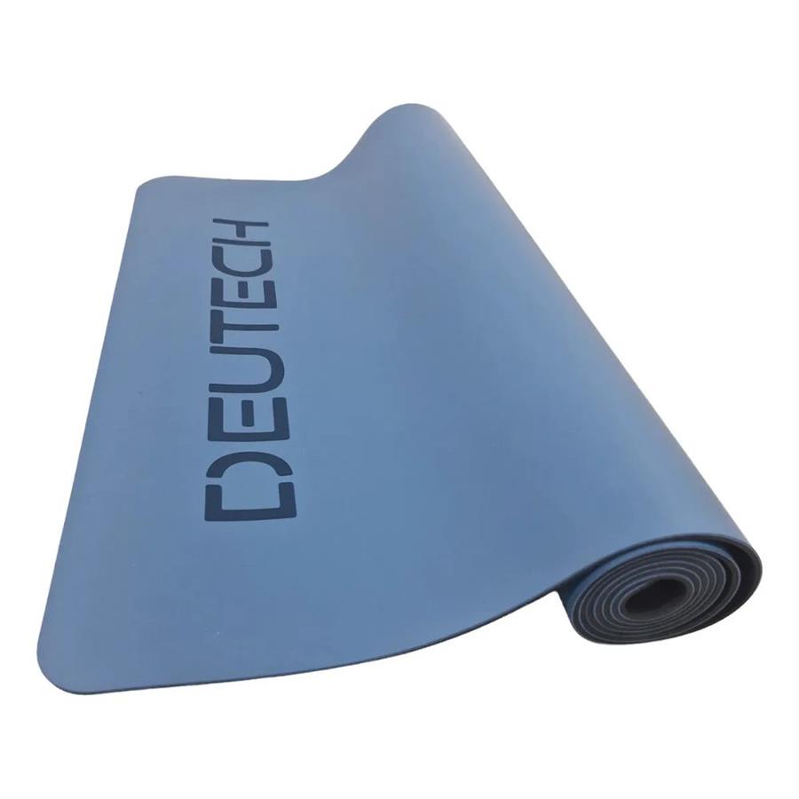 Colchoneta Caucho Mat Pro NBR Fitness Color Azul Con Correa183x68x0.4Cm